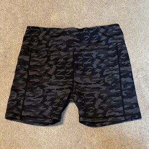 Promover Black Camo Print Spandex Bike Shorts Size XXL